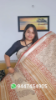 Picture of Cotton linen sarees  with block print 